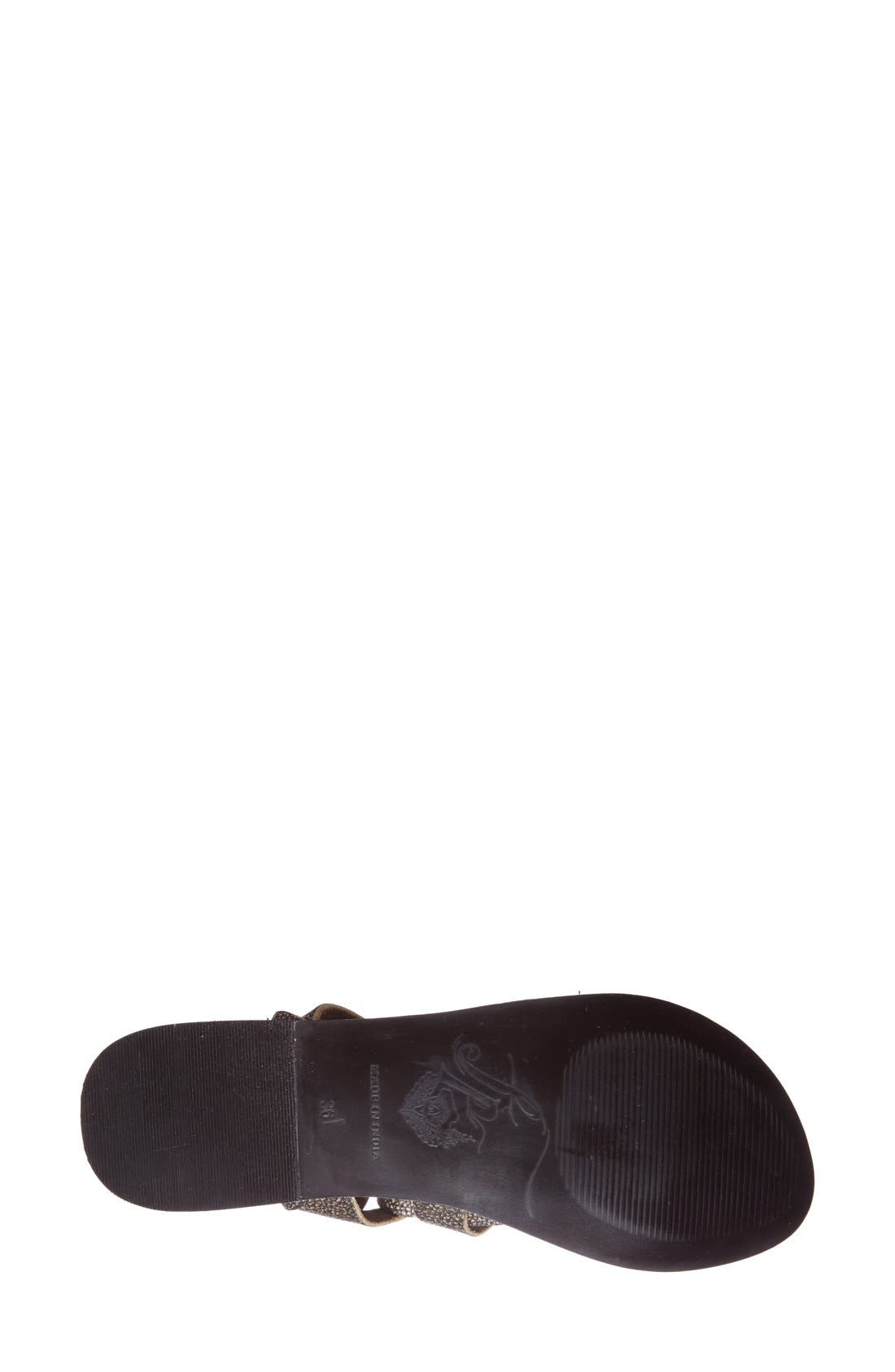 'Sunever' Leather Gladiator Sandal, Alternate, color, WASHED BLACK