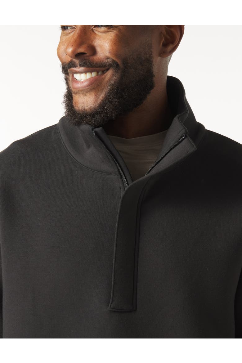 Scuba Knit Quarter Zip, Alternate, color, Black