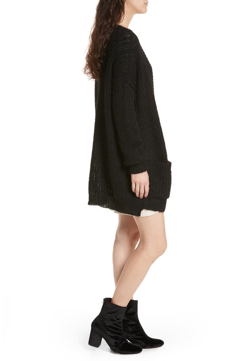 Weekend Getaway Cardigan, Alternate, color, BLACK