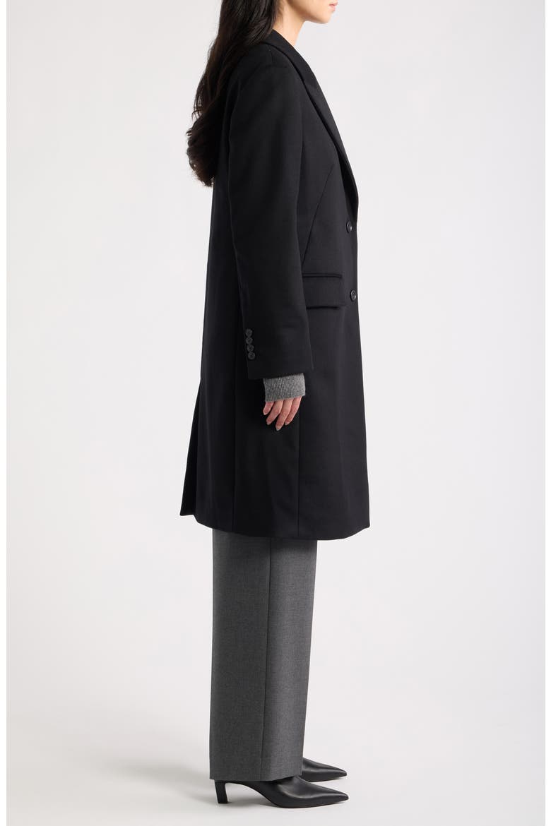 Classic Recycled Wool Coat, Alternate, color, BLACK