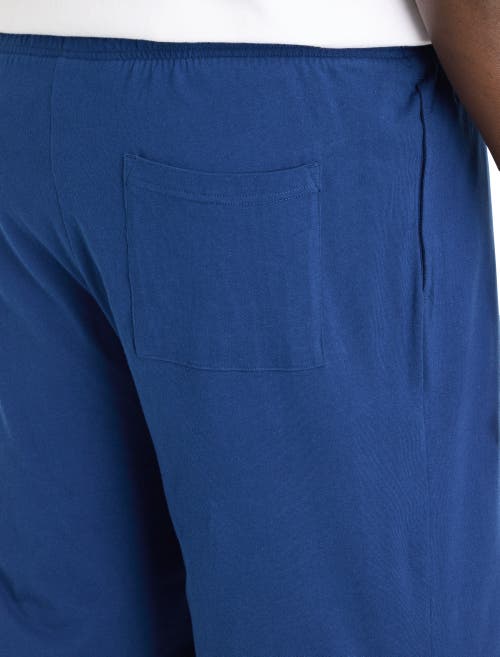 Harbor Bay By Dxl Big & Tall Pull-on Knit Shorts In Estate Blue