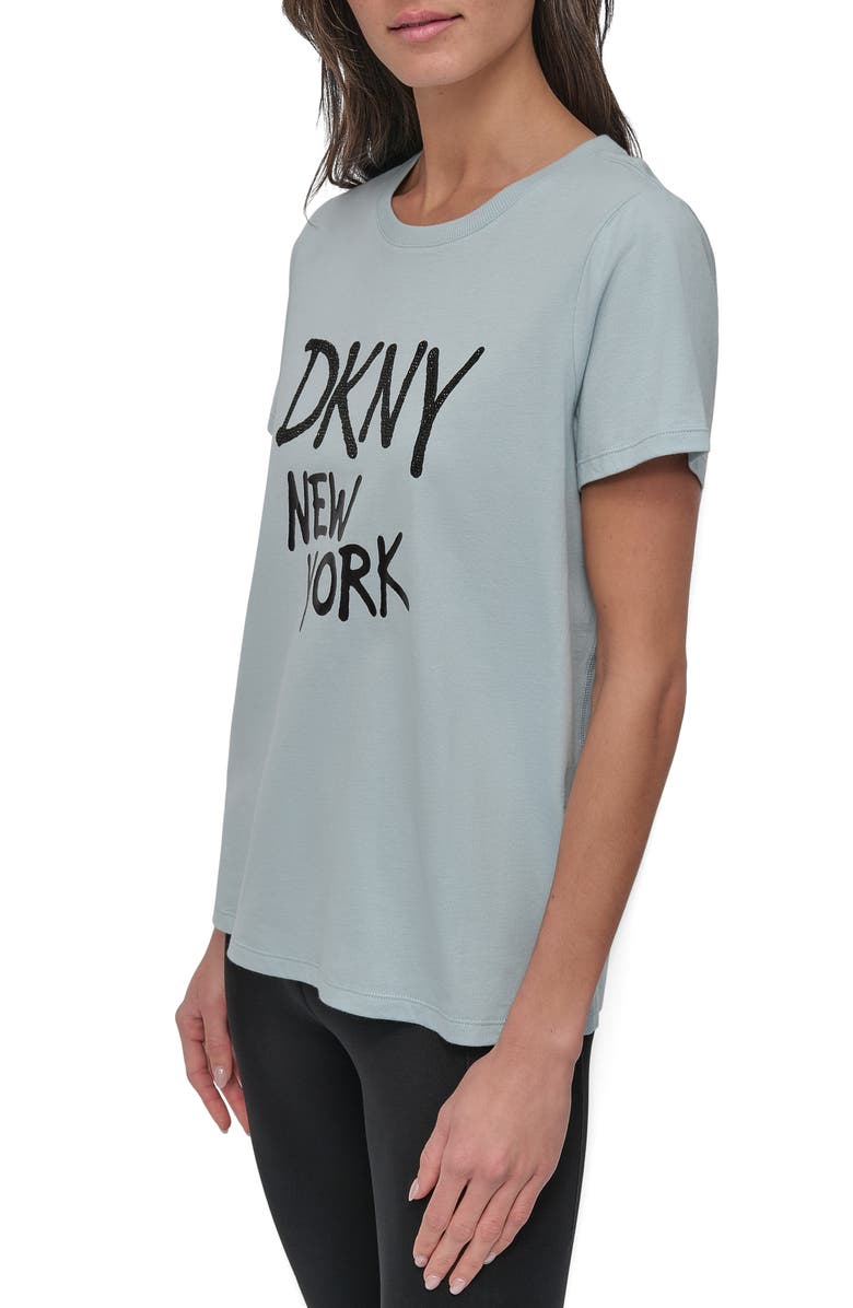 DKNY Graffiti Logo Graphic T-Shirt, Alternate, color, Mint/ Black