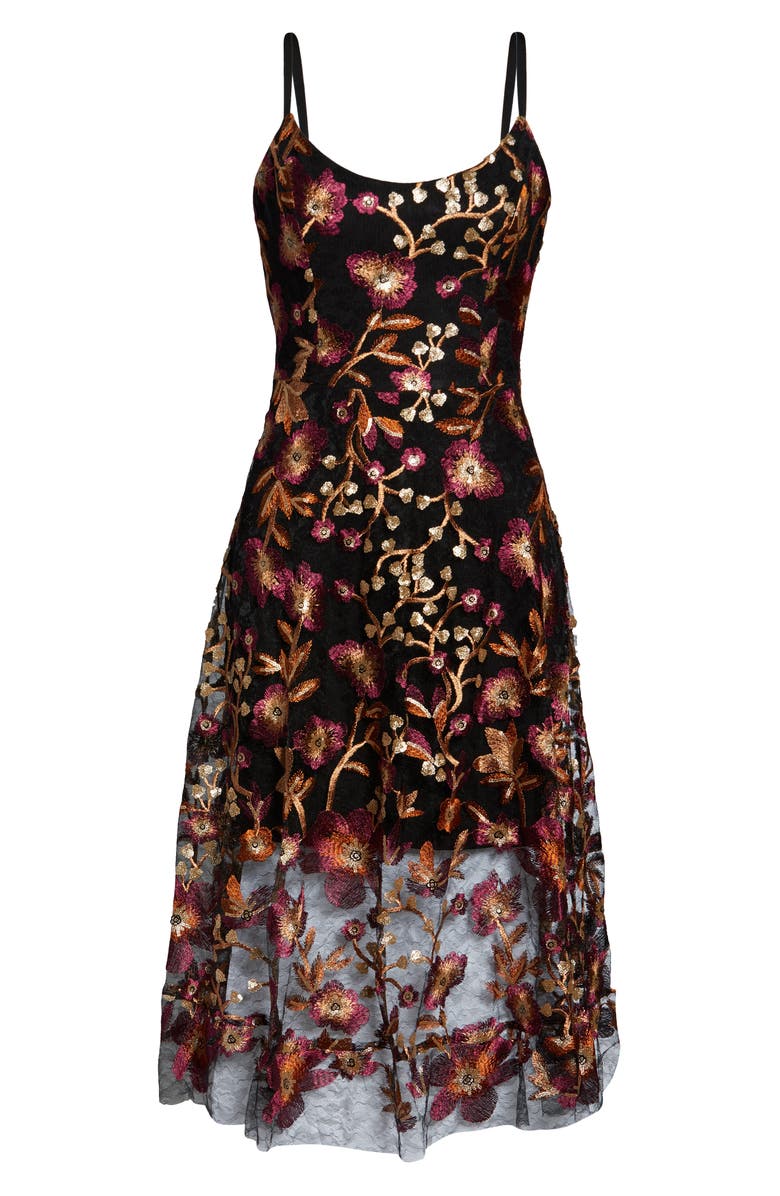 Dress the Population Uma Floral Embroidered Lace Dress, Alternate, color, 