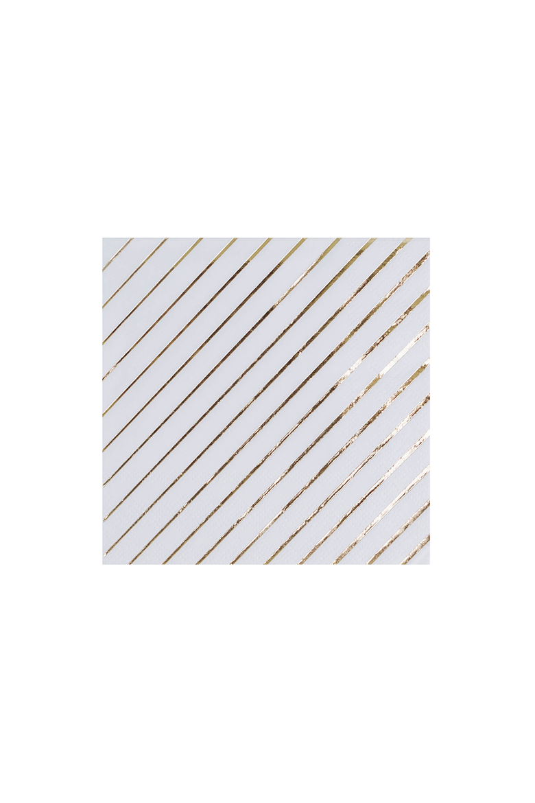 White & Gold Striped Cocktail Napkins, Main, color, Assorted Pre-Pack