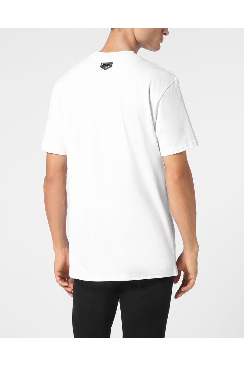 T-Shirt Round Neck Ss Stones Skull Men, Alternate, color, white