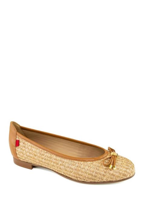 Burton Ave Leather Tiebow Flat