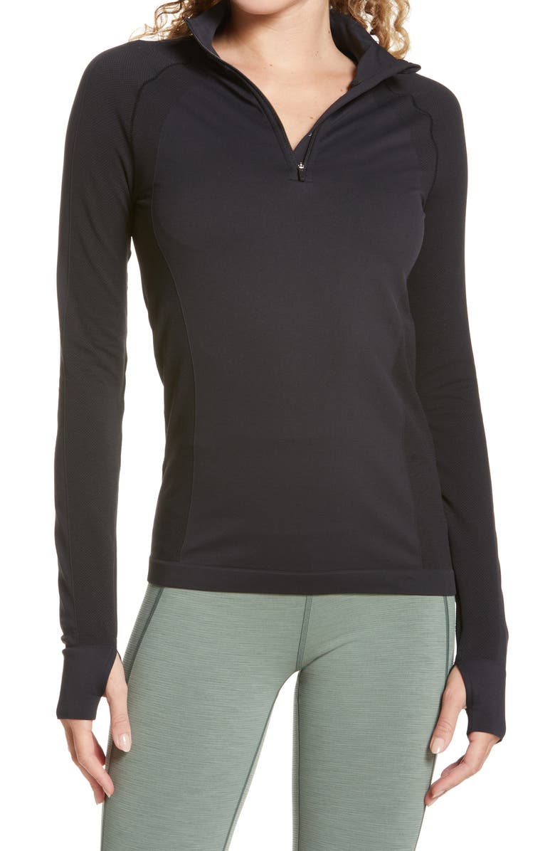 Sweaty Betty Athlete Seamless Half-Zip Workout Top, Main, color,