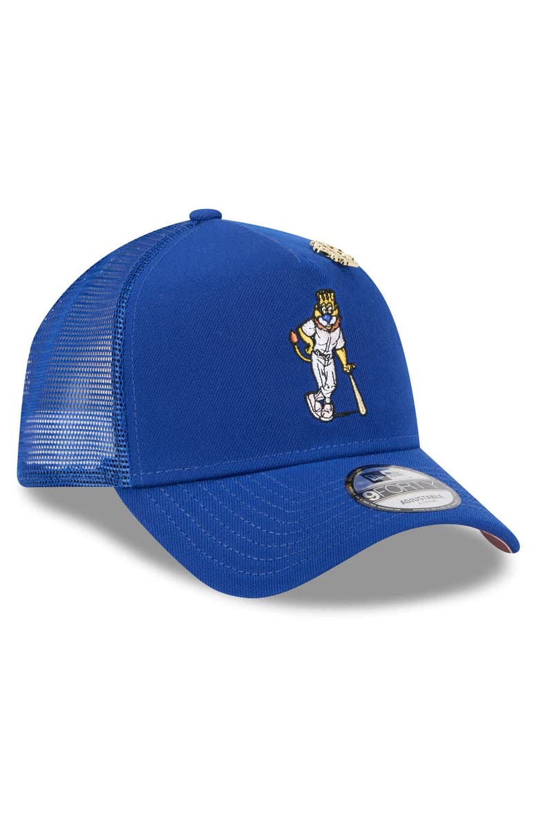 New Era Men's New Era Royal Kansas City Royals 2025 Big League Chew A-Frame 9FORTY Adjustable Trucker Hat, Alternate, color, Royal