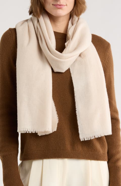 Wool & Cashmere Frayed Scarf