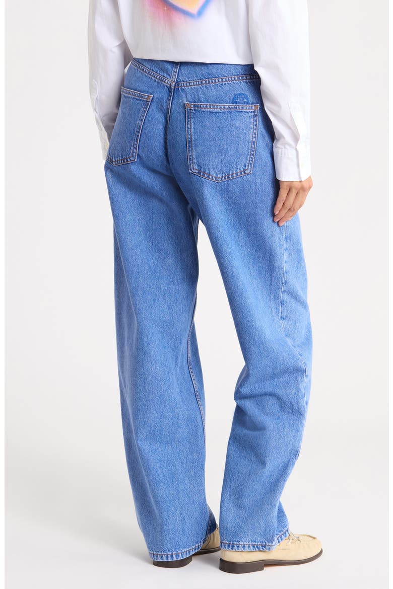 Leni Straight Leg Jeans, Alternate, color, BRIGHT BLUE