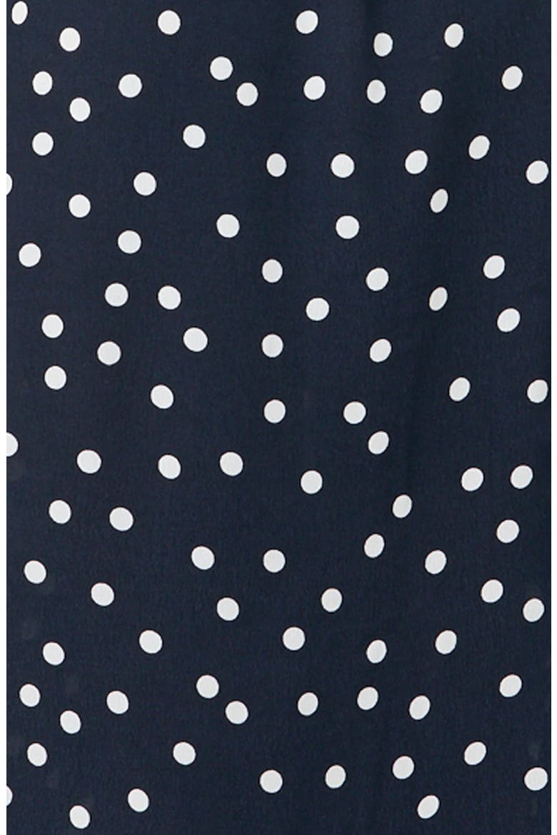 Spotted Long Sleeve Tie Waist Maternity Shirtdress, Alternate, color, NAVY