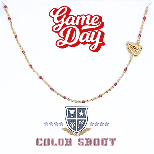 Color Shout Gameday Cheer Necklace In Gold