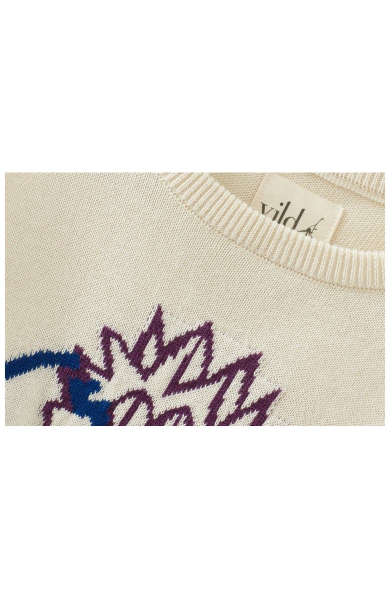 Vild House of Little Organic Cotton Intarsia-Knit Pullover, Alternate, color, No.12-Earth Rocks! Print