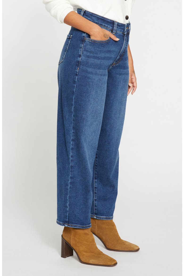 Lou High Waist Barrel Leg Jeans, Alternate, color, UNION CITY BLUE