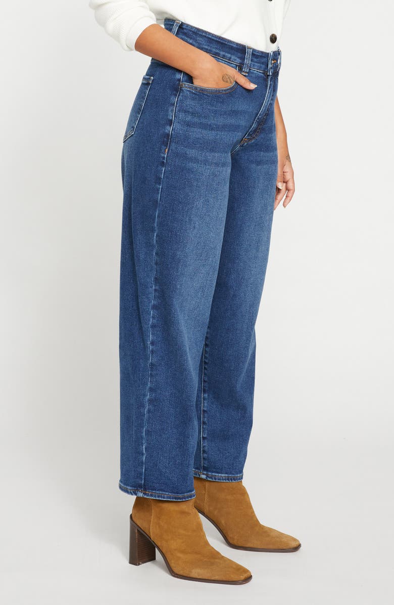 Universal Standard Lou High Waist Barrel Leg Jeans, Alternate, color, Union City Blue