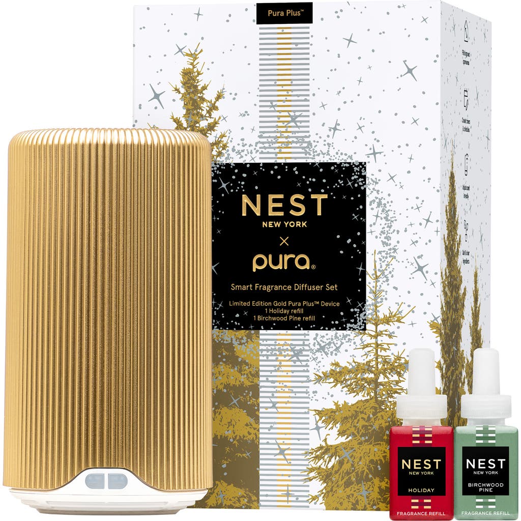 Nest New York X Pura Plus™ Smart Fragrance Diffuser + Holiday & Birchwood Pine Refills In Neutral