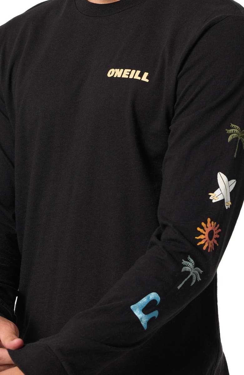 O'Neill Vibez Long Sleeve Graphic T-Shirt, Alternate, color, Black
