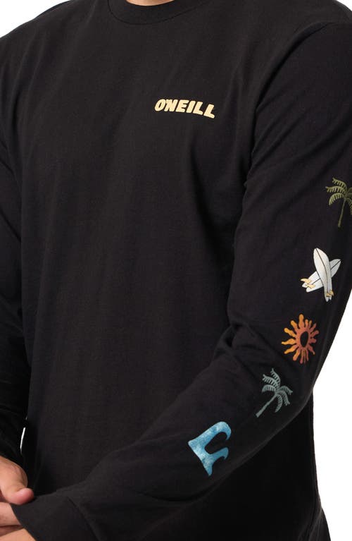 O'neill Vibez Long Sleeve Graphic T-shirt In Black