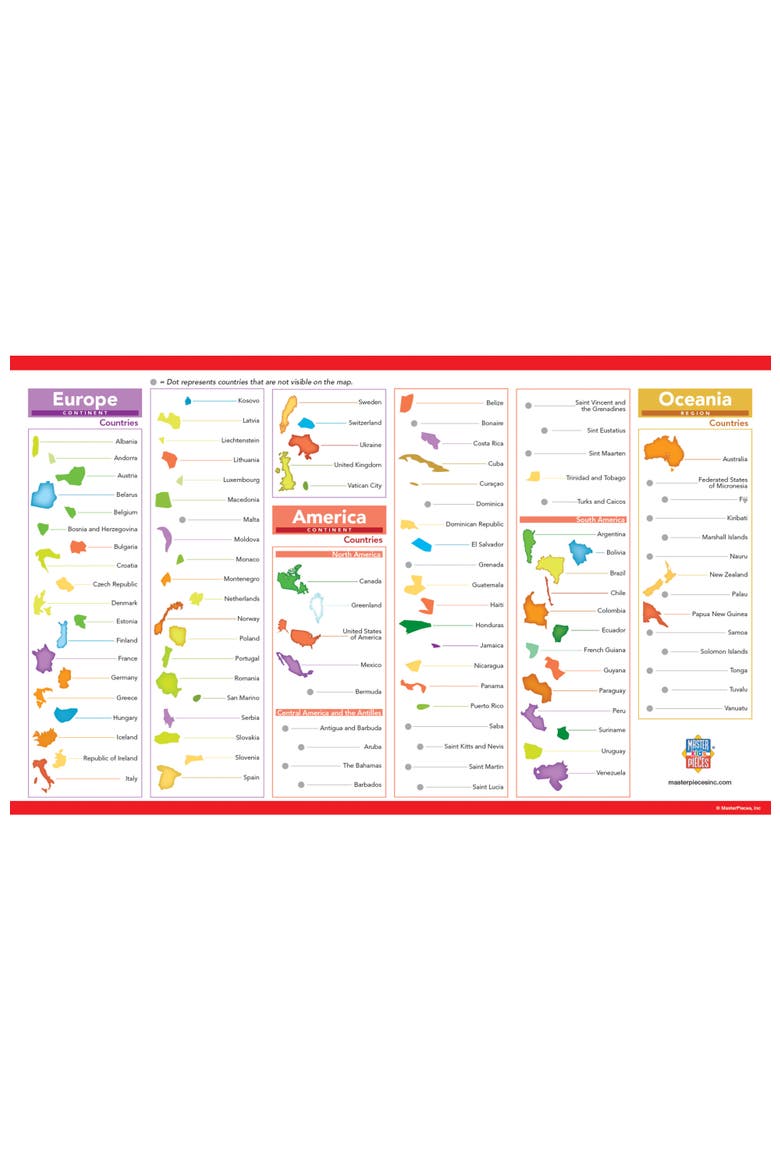 Explorer World Map 60 Piece Puzzle, Alternate, color, Multicolor