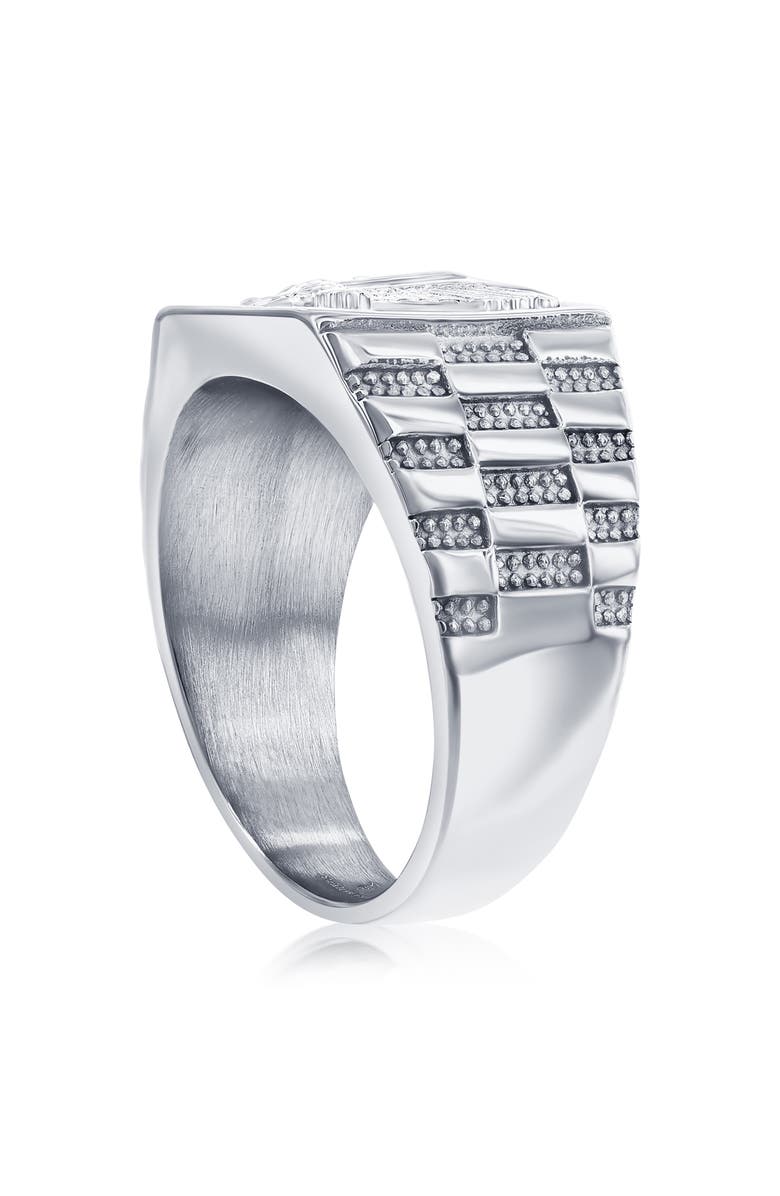 BLACKJACK Men's Square Eagle Ring, Alternate, color,