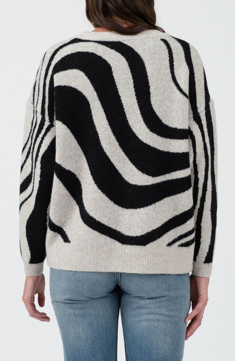 Blu Pepper Animal Stripe Sweater, Alternate, color,