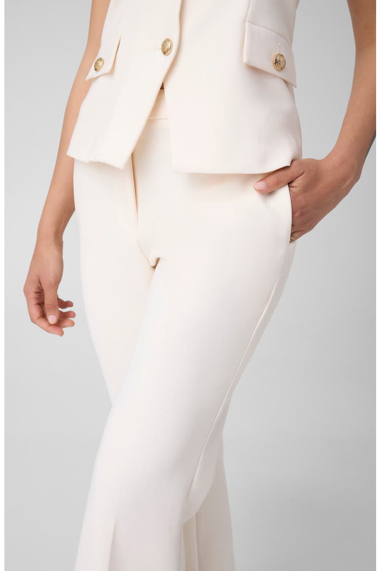 Viola Mid Rise Flare Pants, Alternate, color, EGGSHELL ECRU