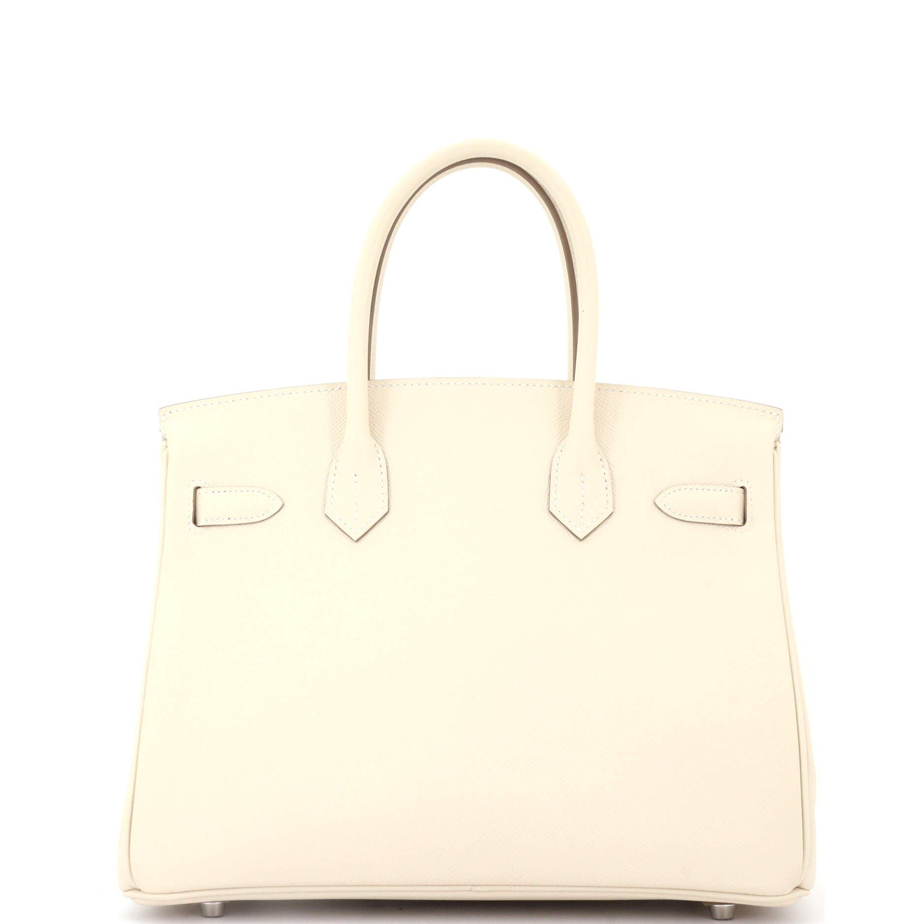 Pre-Owned Hermes Birkin Handbag Light Epsom with Palladium Hardware 30, Alternate, color, 