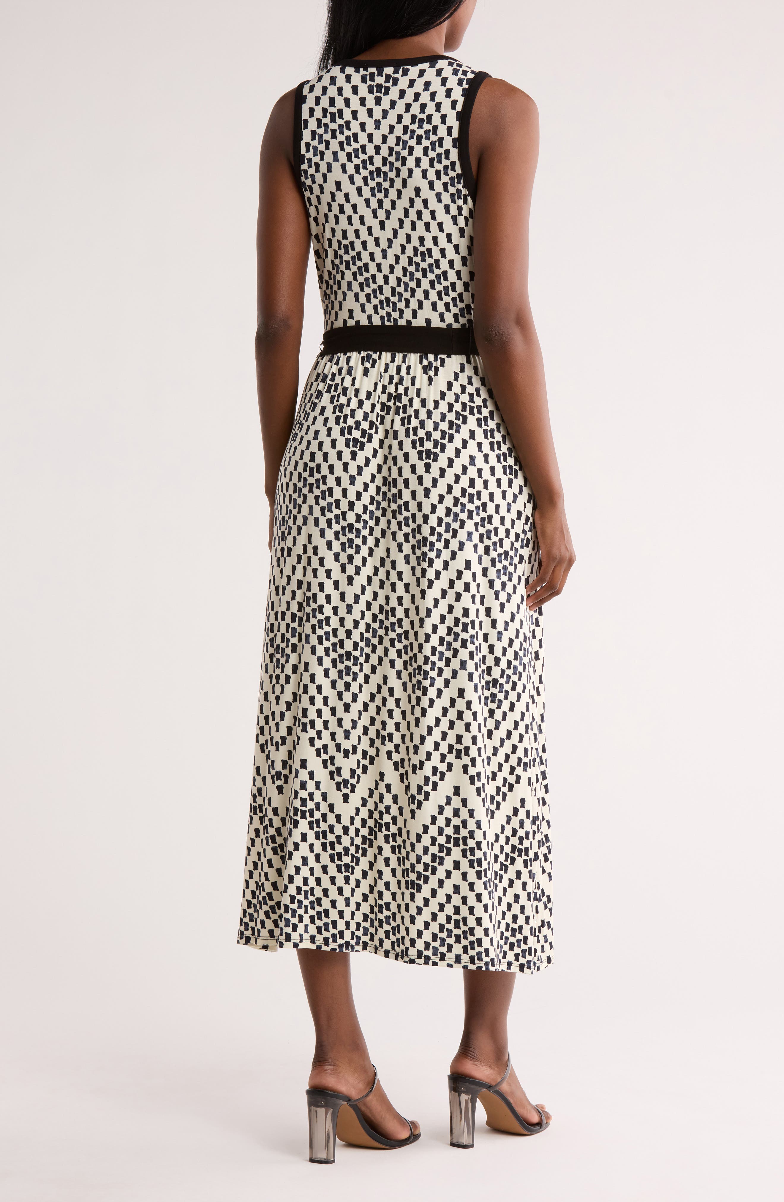 Wrap Style Print Midi Dress - image 2