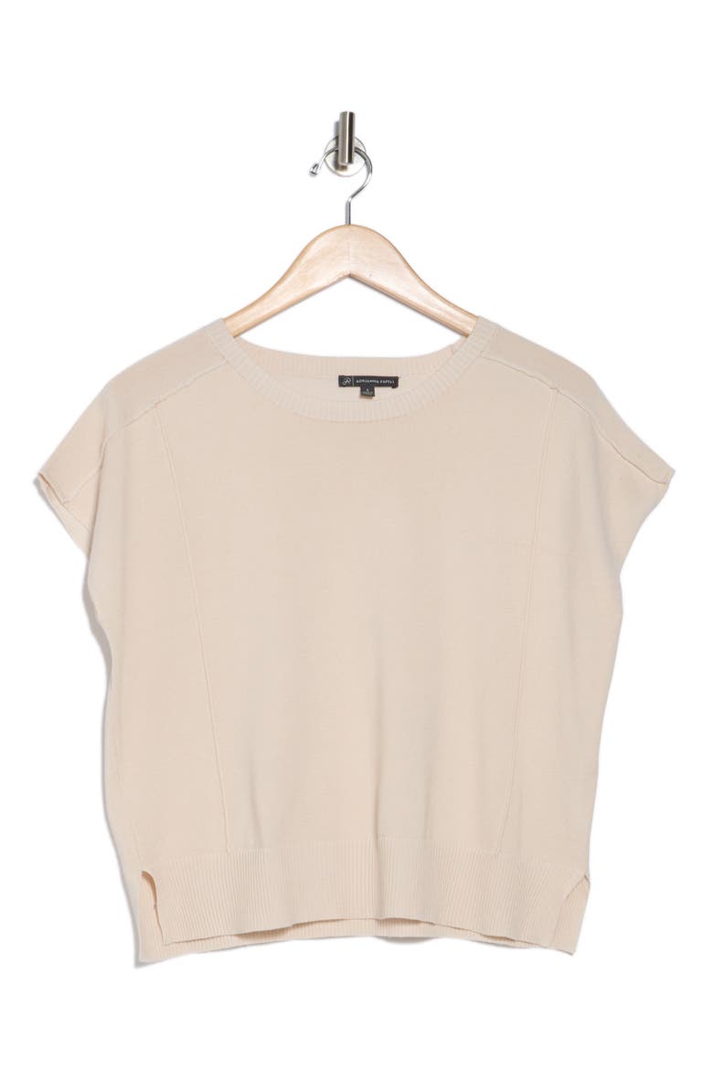 Exposed Seam Extended Sleeve Sweater, Alternate, color, PALE BONE