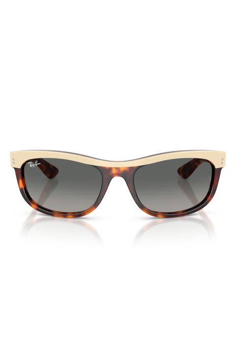 62mm Balorama Gradient Rectangle Sunglasses