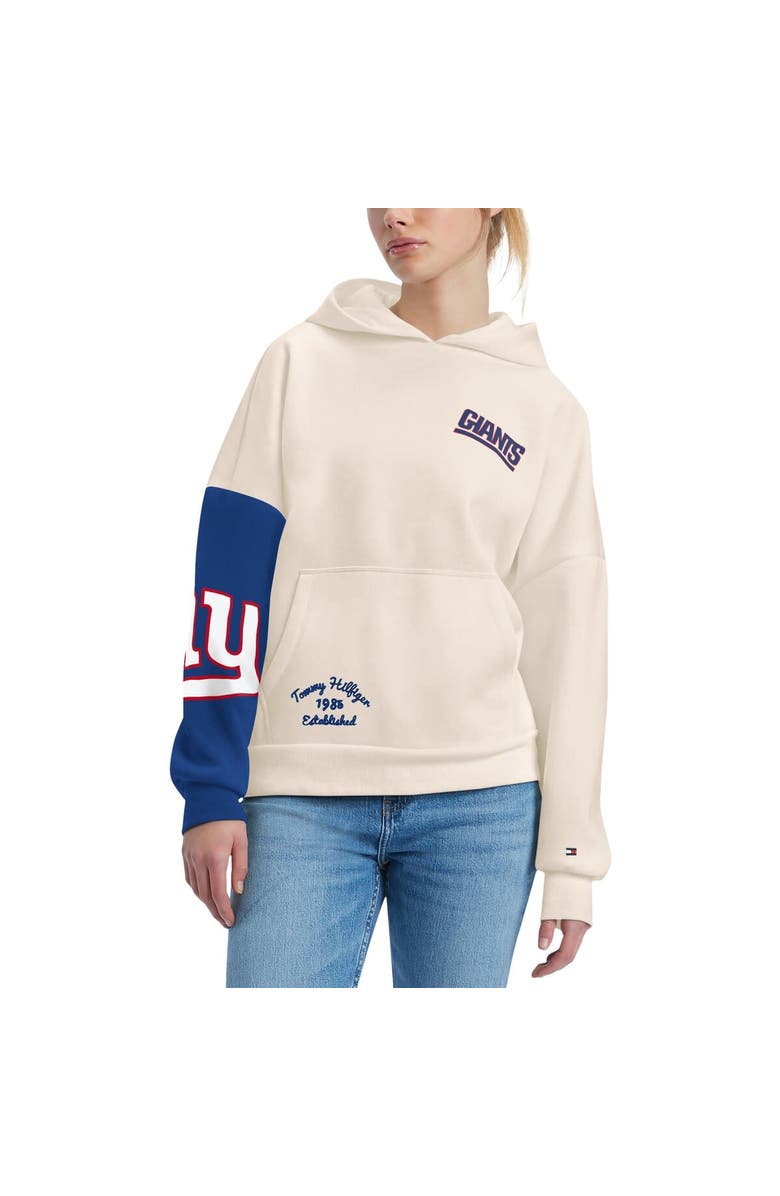 Tommy Hilfiger Women's Tommy Hilfiger Cream/Royal New York Giants Harriet Pullover Hoodie, Main, color, Cream