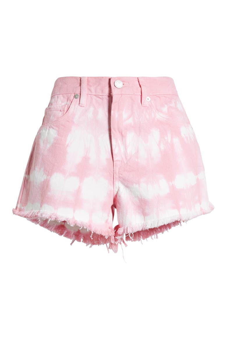 The Barrow Tie Dye Denim Shorts, Alternate, color, BUBBLE PINK