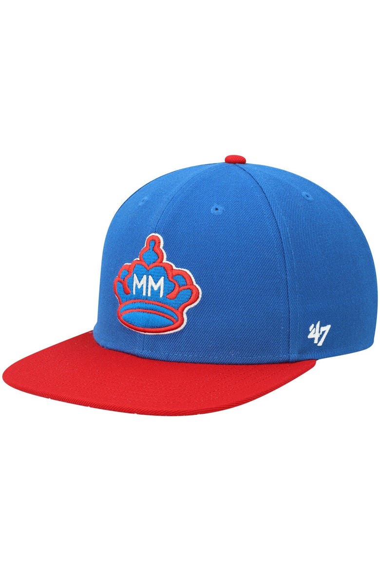 Men's '47 Blue Miami Marlins 2021 City Connect Captain Snapback Hat, Alternate, color, Blue
