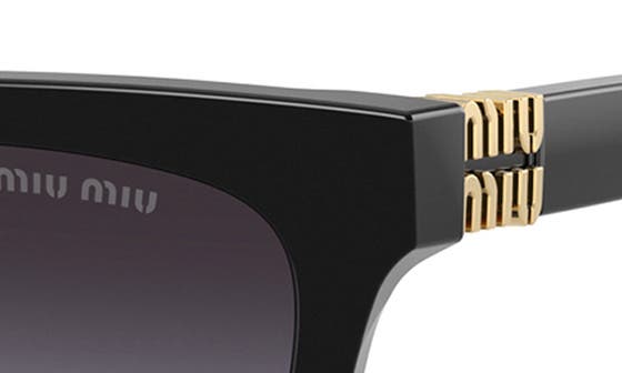 Женские солнцезащитные очки Miu Miu 55mm Gradient Rectangular Sunglasses — фото 7