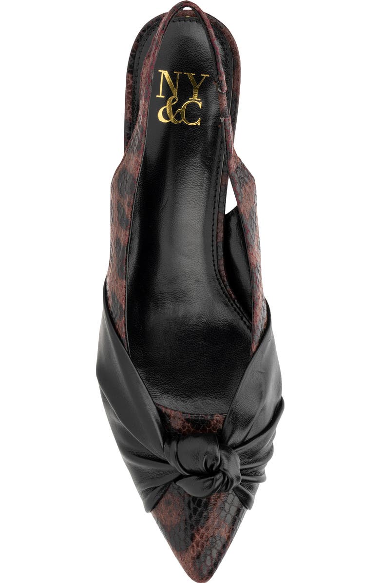 NEW YORK AND COMPANY Laura Slingback Pump, Alternate, color, Black/ Brown