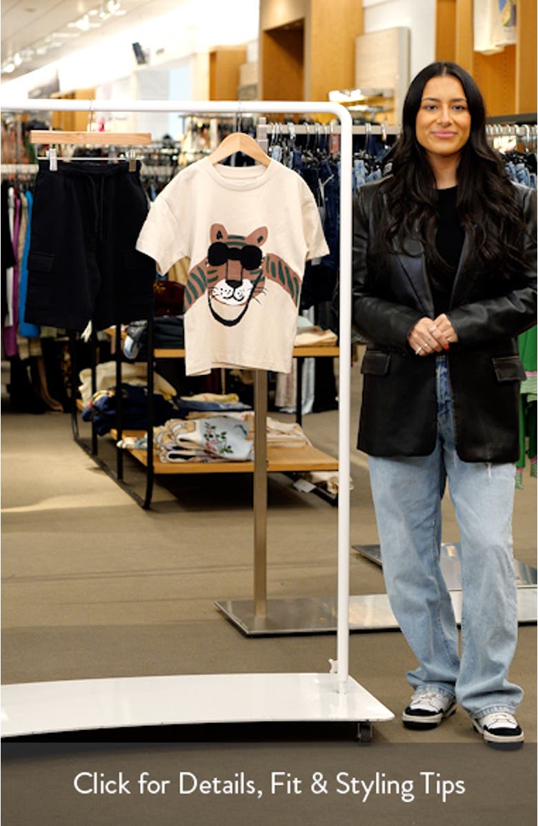 Kids' Tiger Cotton Graphic T-Shirt & Cargo Shorts Set, sales video thumbnail