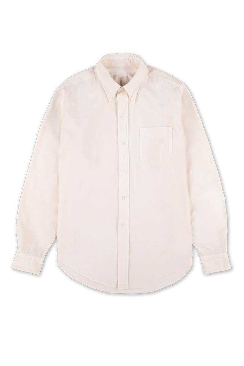 King Corduroy Button Down Shirt, Main, color, OFF WHITE