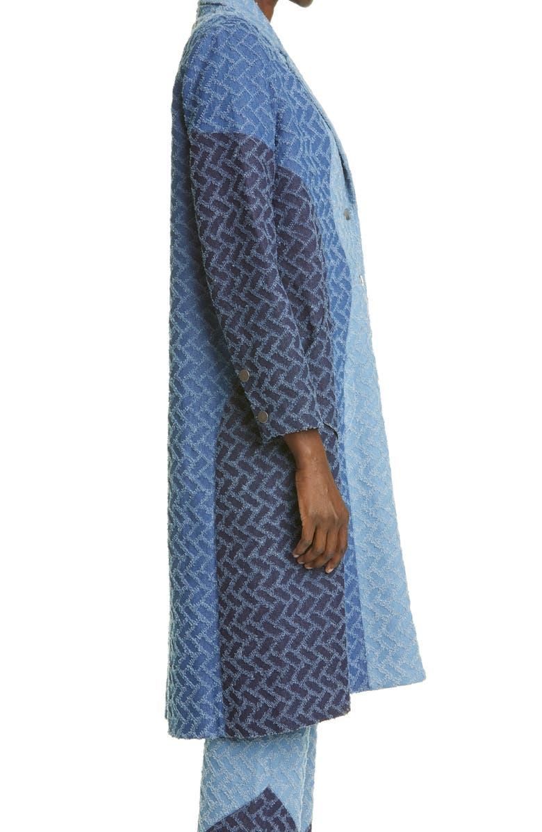 Weinsanto Geo Pattern Denim Coat, Alternate, color,