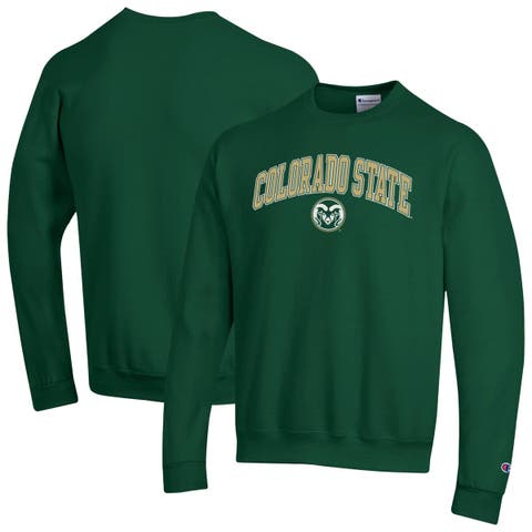 Men's Champion  Green Colorado State Rams Arch Over Logo Pullover Sweatshirt