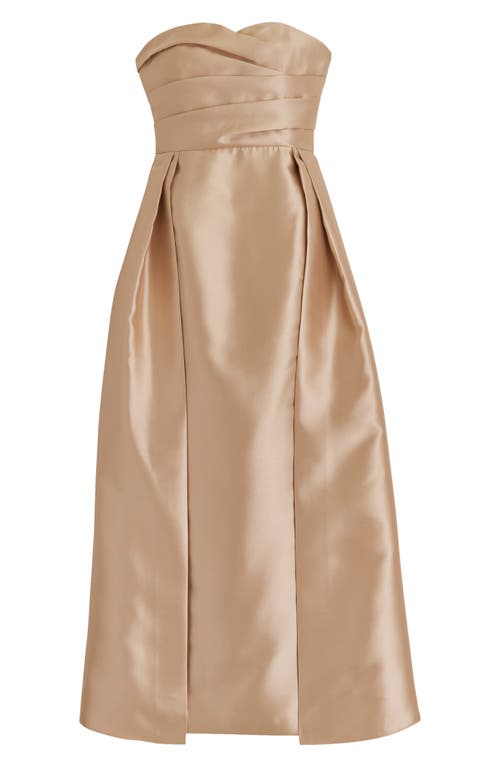 Donna Karan New York Strapless Gown In Gold