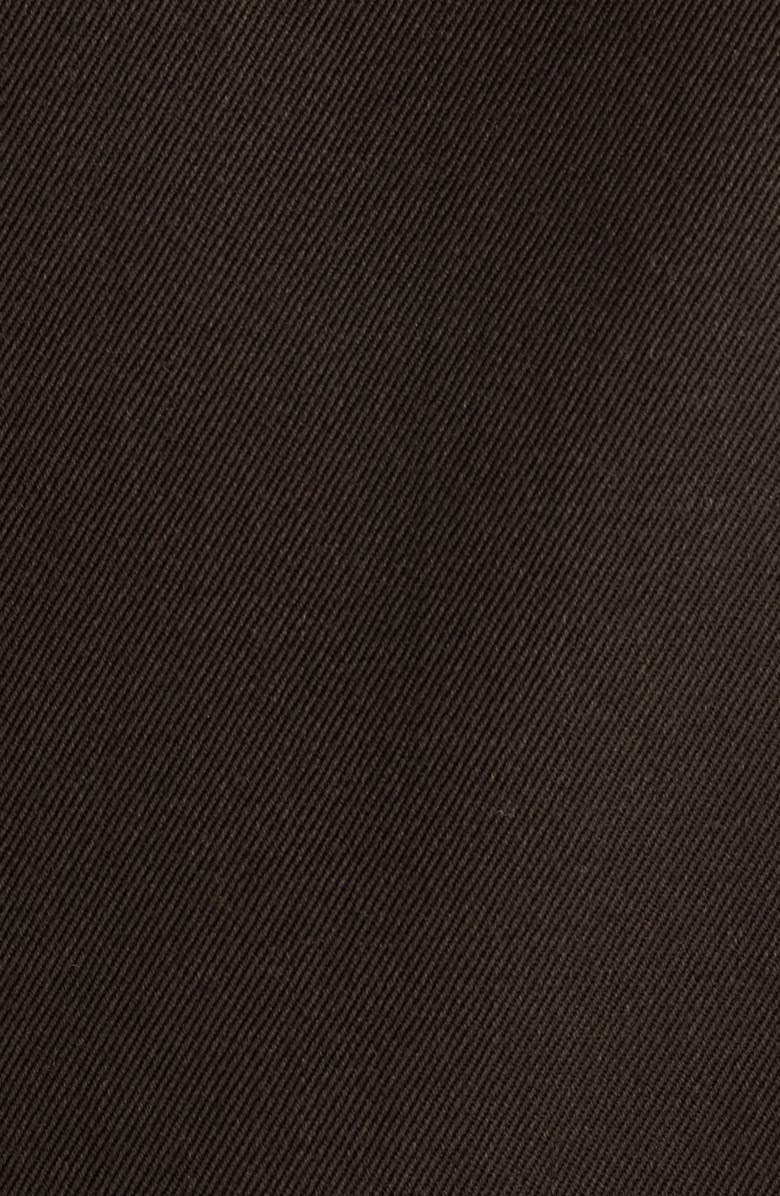 Acne Studios Som Tie Detail Wool Gabardine Button-Up Shirt, Alternate, color, Brown