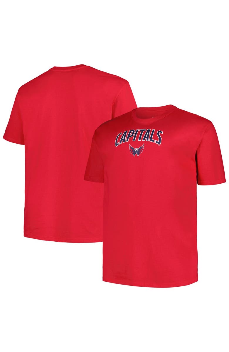 PROFILE Men's Profile Red Washington Capitals Big & Tall Arch Over Logo T-Shirt, Main, color, Red