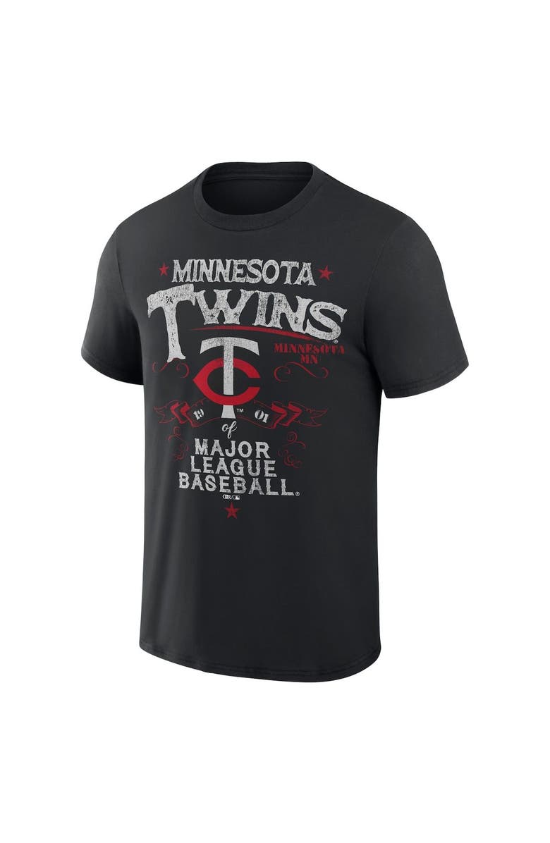 Darius Rucker Collection by Fanatics Men's Darius Rucker Collection by Fanatics  Black Minnesota Twins Beach Splatter T-Shirt, Alternate, color, Black