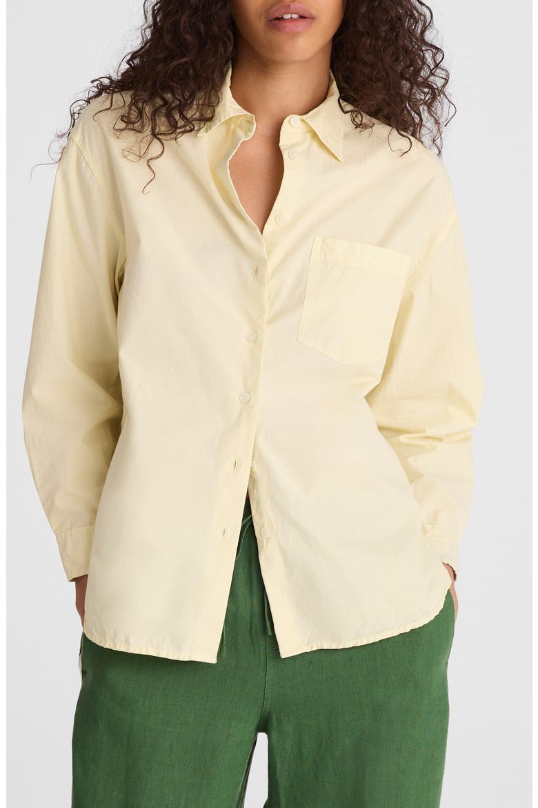 The Easy Poplin Button-Up Shirt, Main, color, SHEER PINEAPPLE
