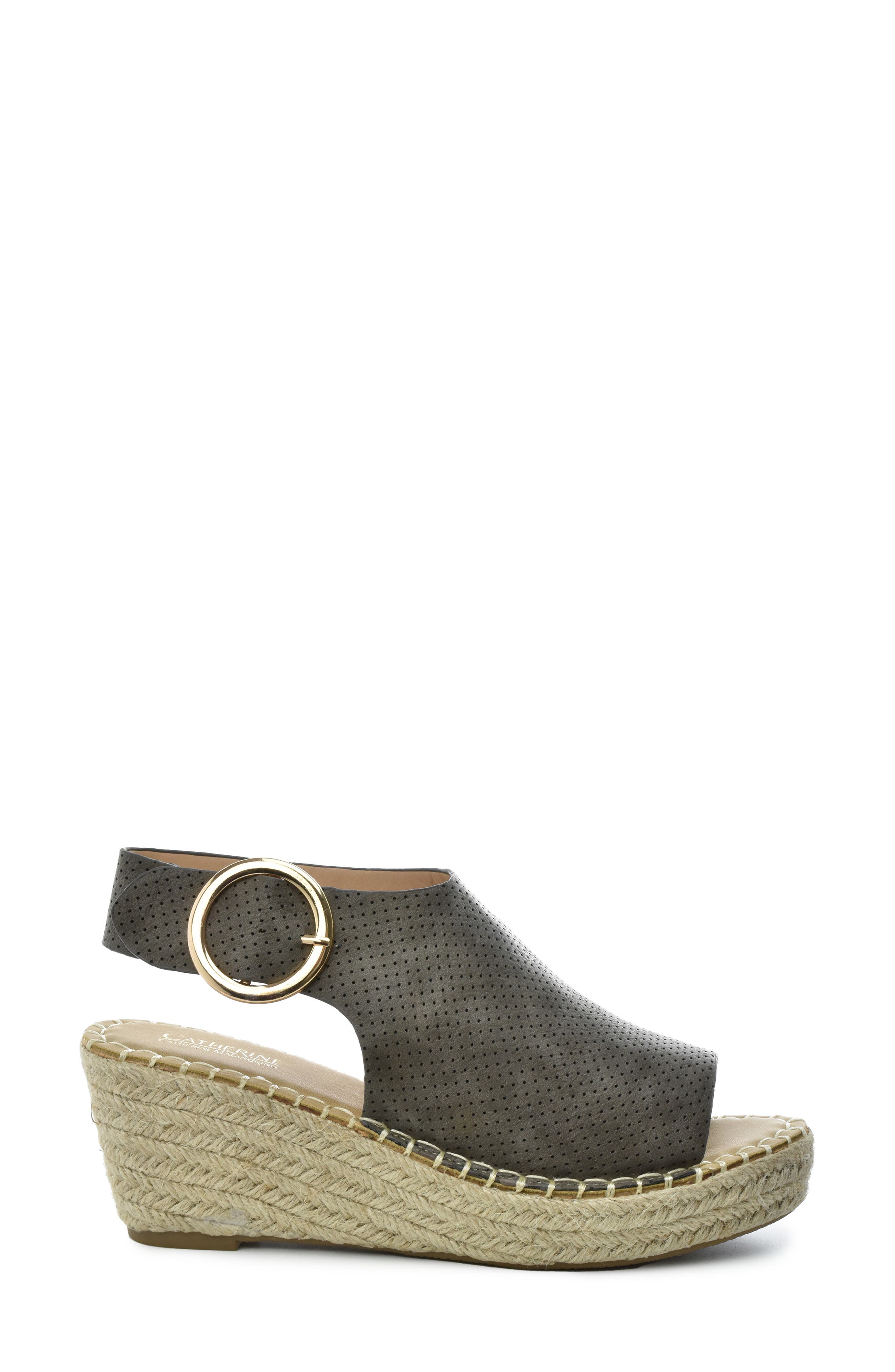 Cirkly Espadrille Wedge Sandal, Alternate, color, GREY PERF