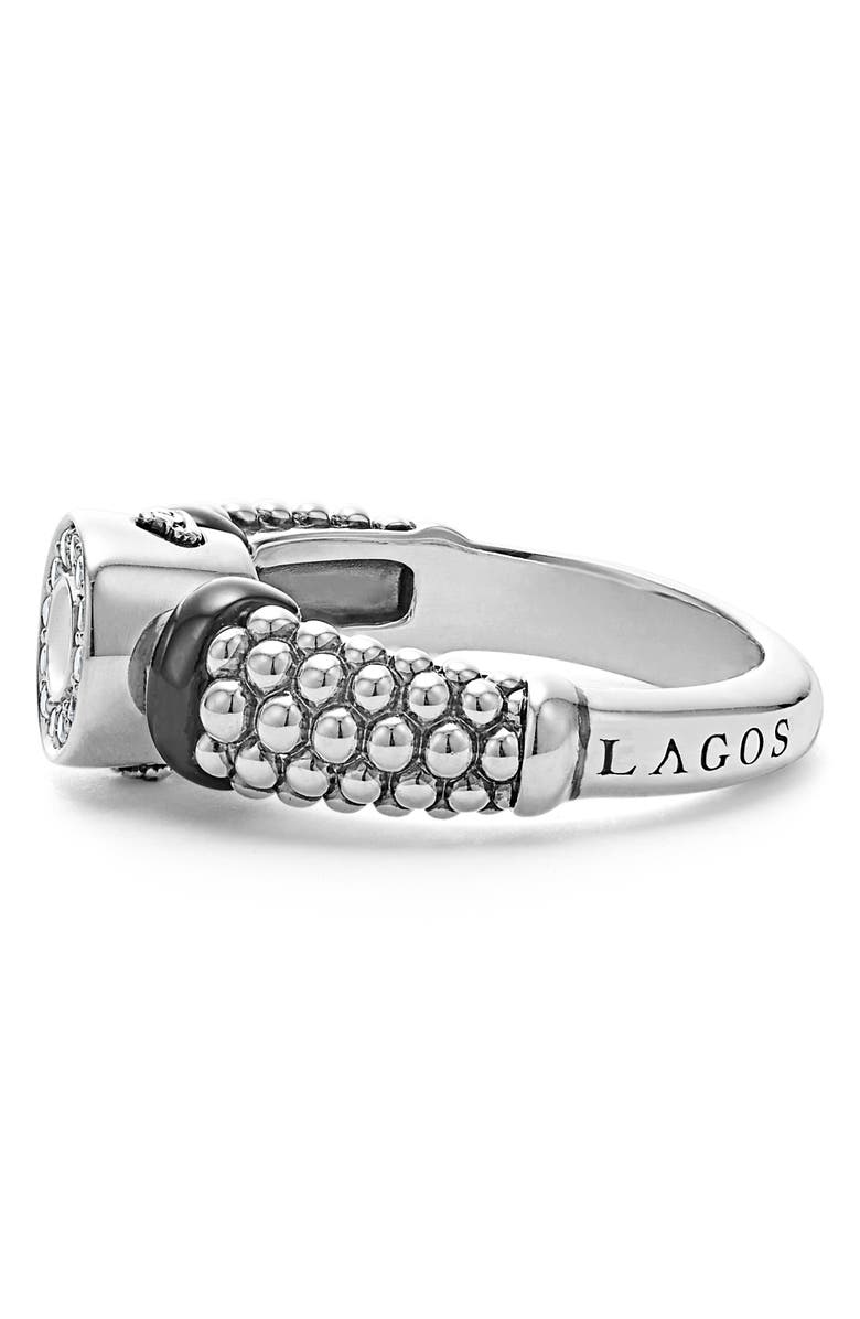 LAGOS Black Caviar Diamond Ring, Alternate, color, 