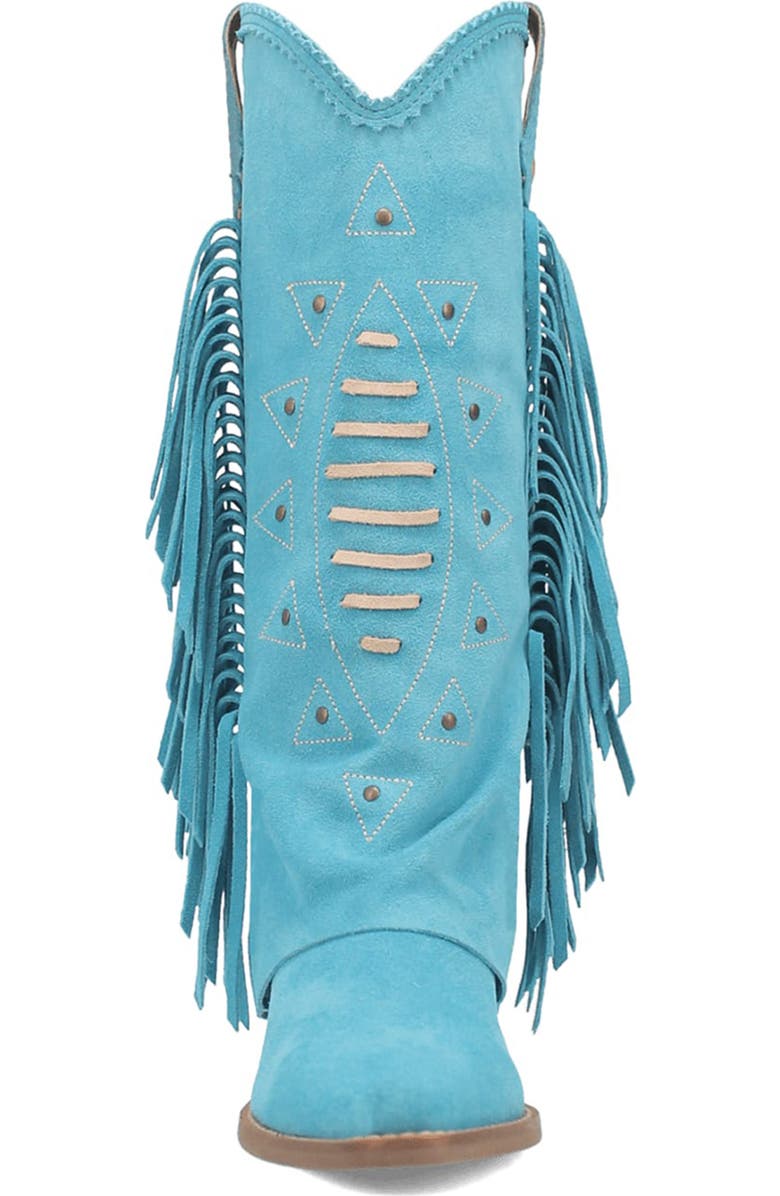 Dingo Spirit Trail Knee High Western Boot, Alternate, color, Blue