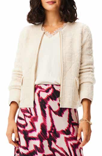 NIC+ZOE Lace Trim V-Neck Sweater