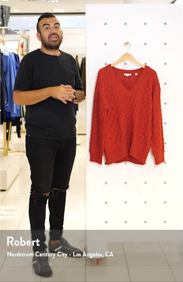 Cable Merino Wool & Cashmere Blend Sweater, sales video thumbnail