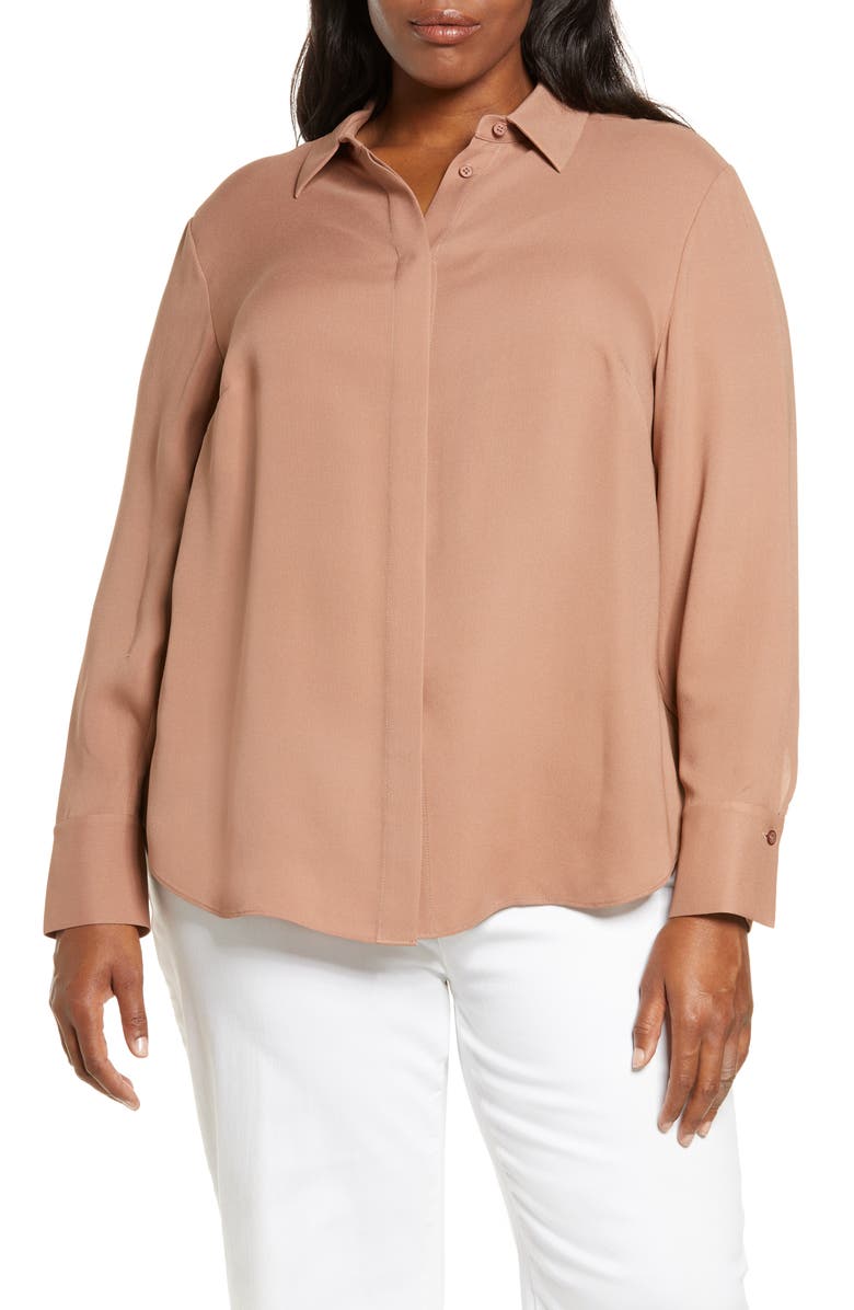 Lafayette 148 New York Scottie Silk Blouse, Main, color,